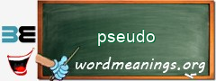 WordMeaning blackboard for pseudo